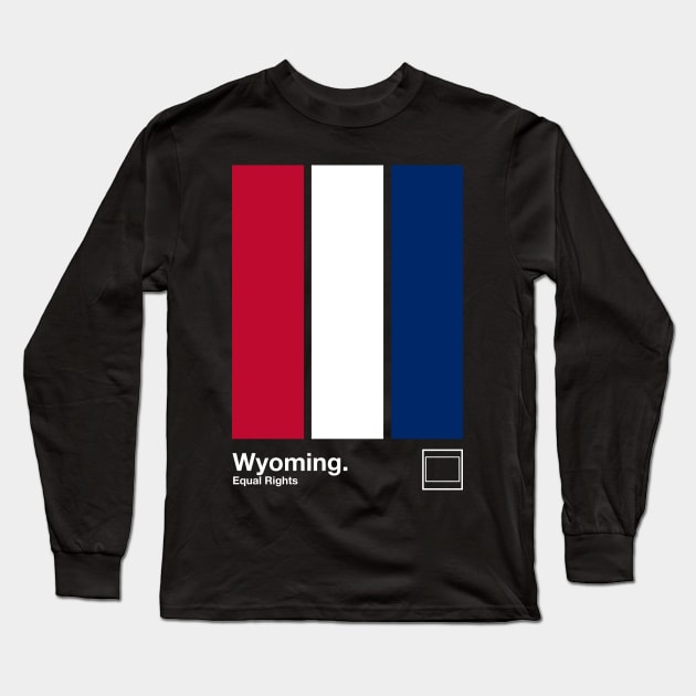 Wyoming State Flag // Original Minimalist Artwork Poster Design Long Sleeve T-Shirt by DankFutura